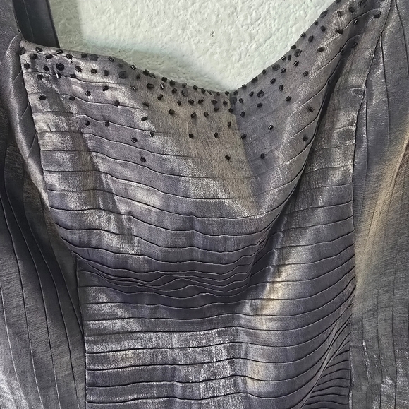 COPY - J.R. Nites Carol Lin Jacket Tank Set 2-Pc Taupe Bead 3/4 Sleeve Cuff Wom… - Picture 15 of 16